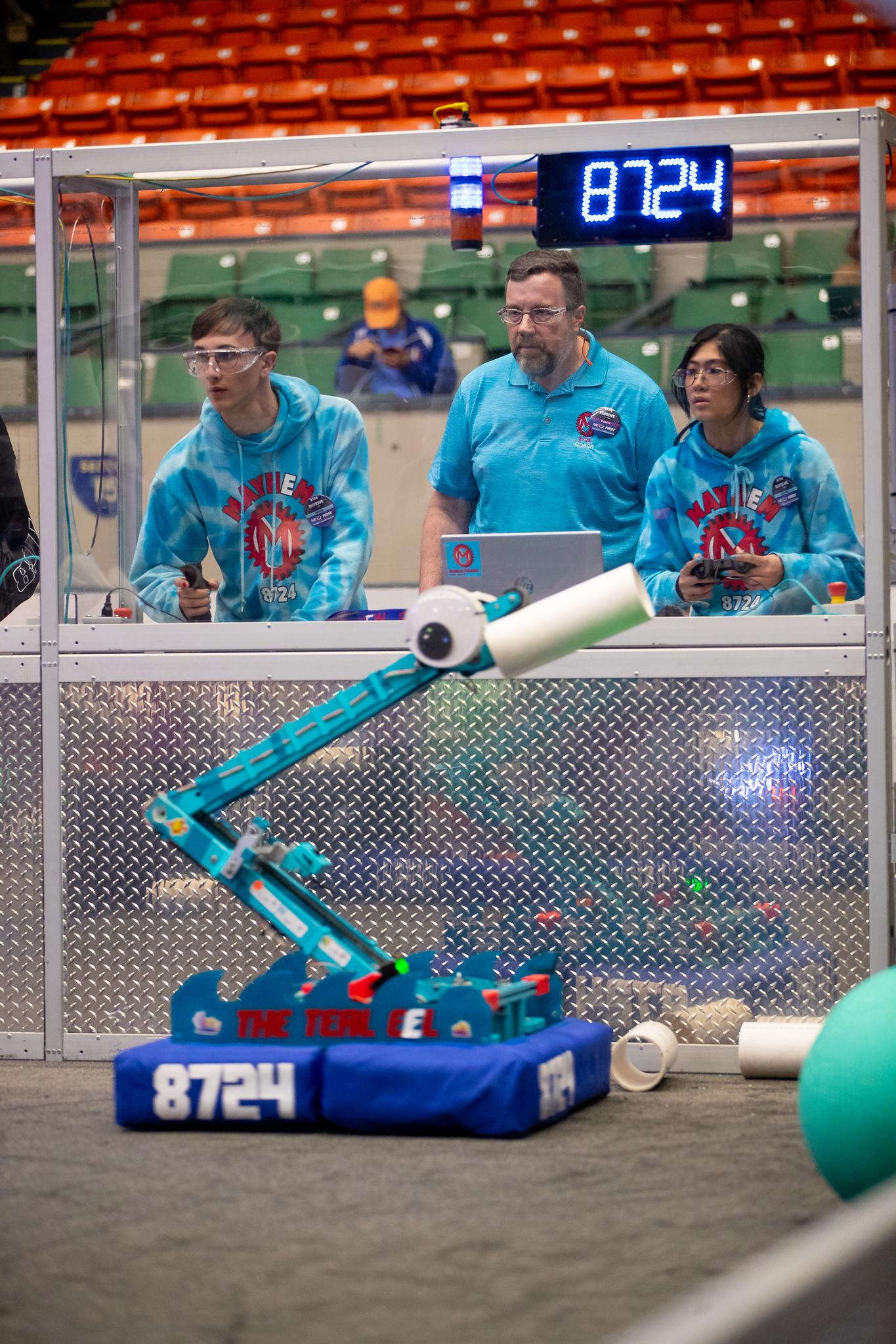 FRC 8724 robot on the field